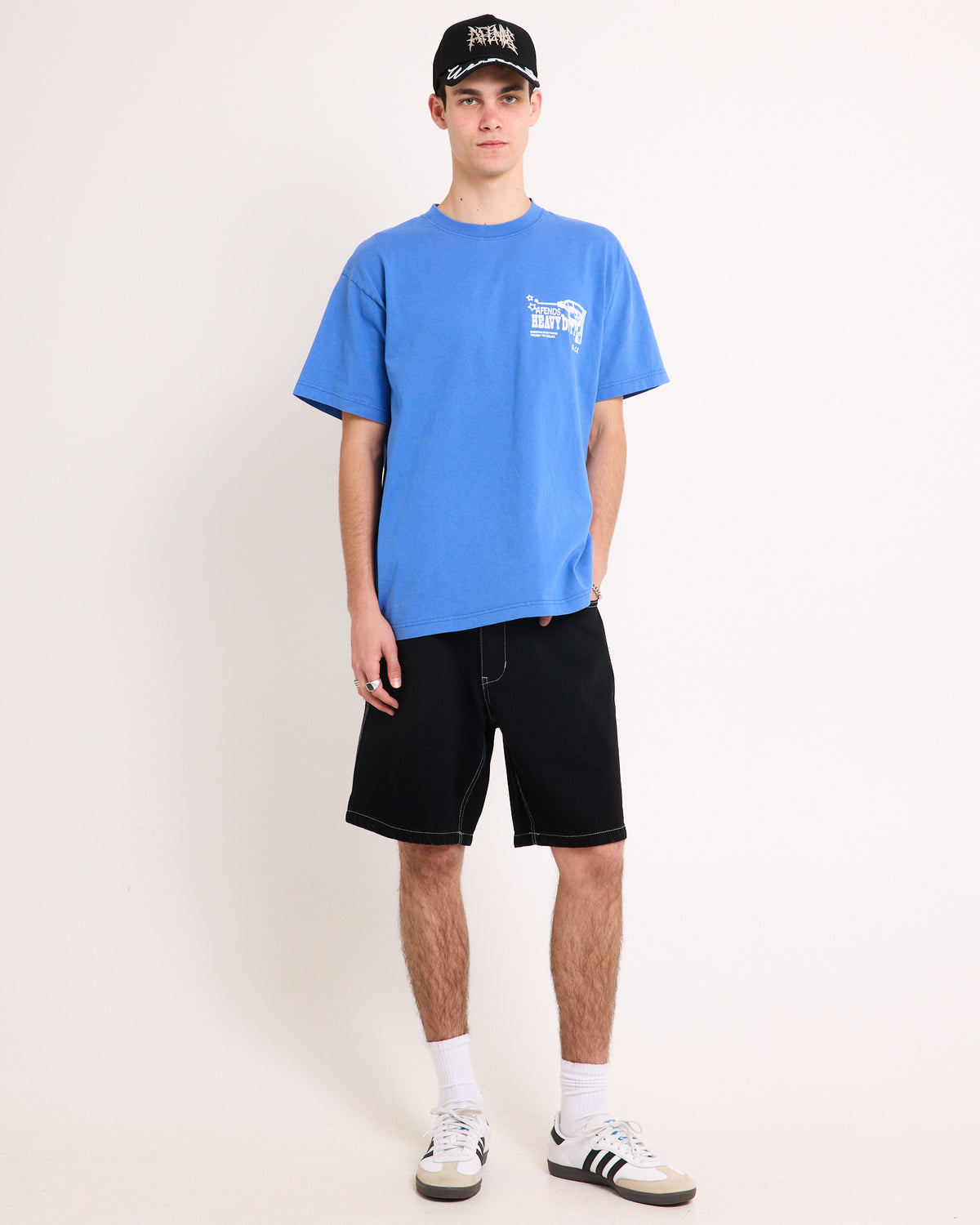 Heavy Duty Heavyweight Boxy T-Shirt WASHED MARINA
