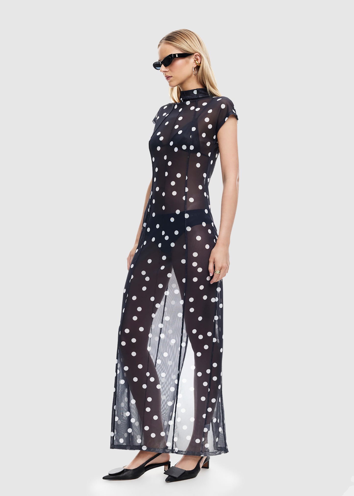 lioness redefined maxi dress Lioness Women's Redefined Maxi Dress, Noir Polka, XXS at Amazon Women's Clothing store