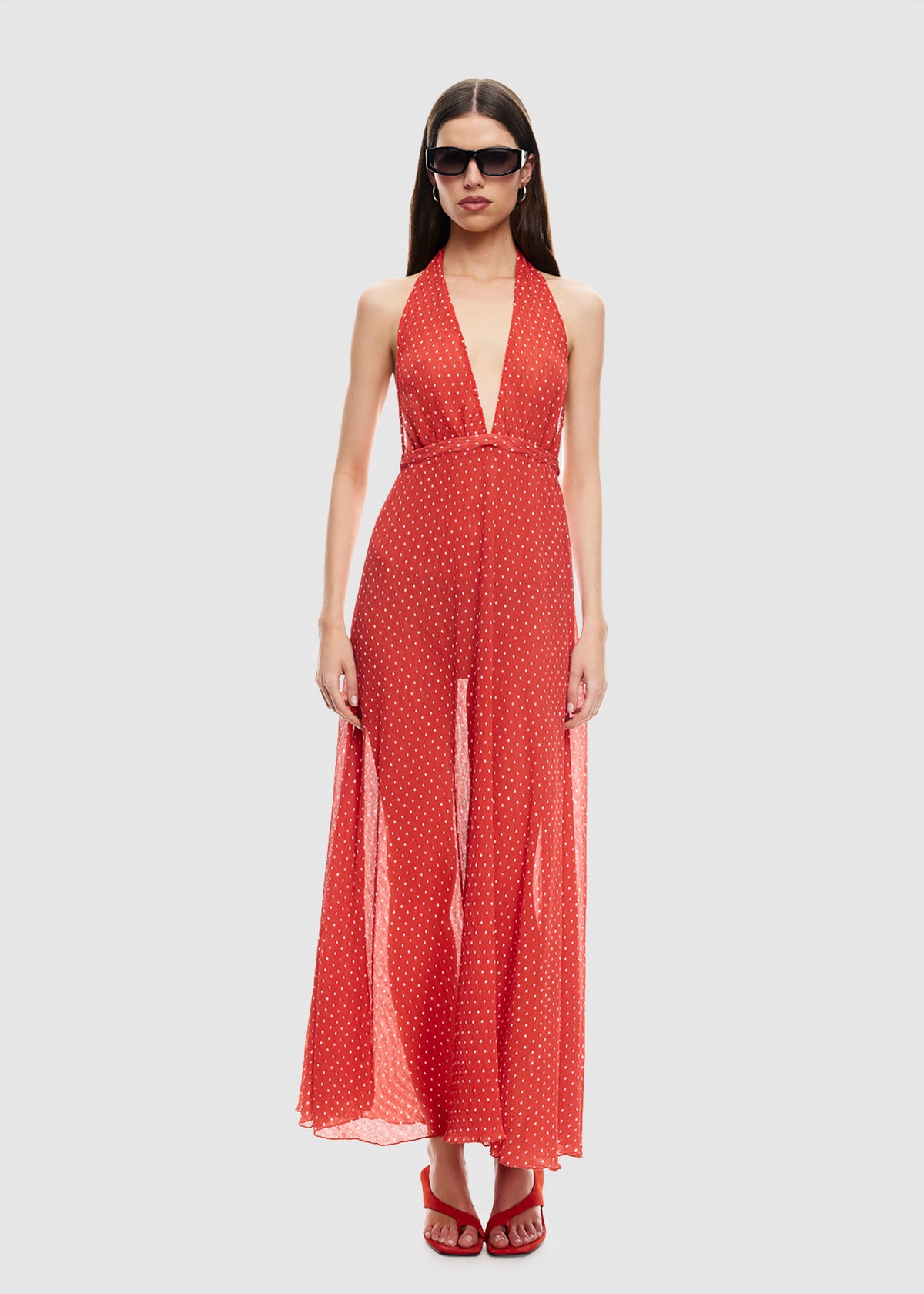 District Maxi Dress TOMATO POLKA
