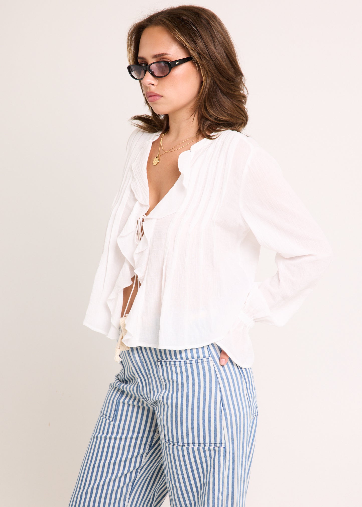 Minerva Frilled Long Sleeve Shirt