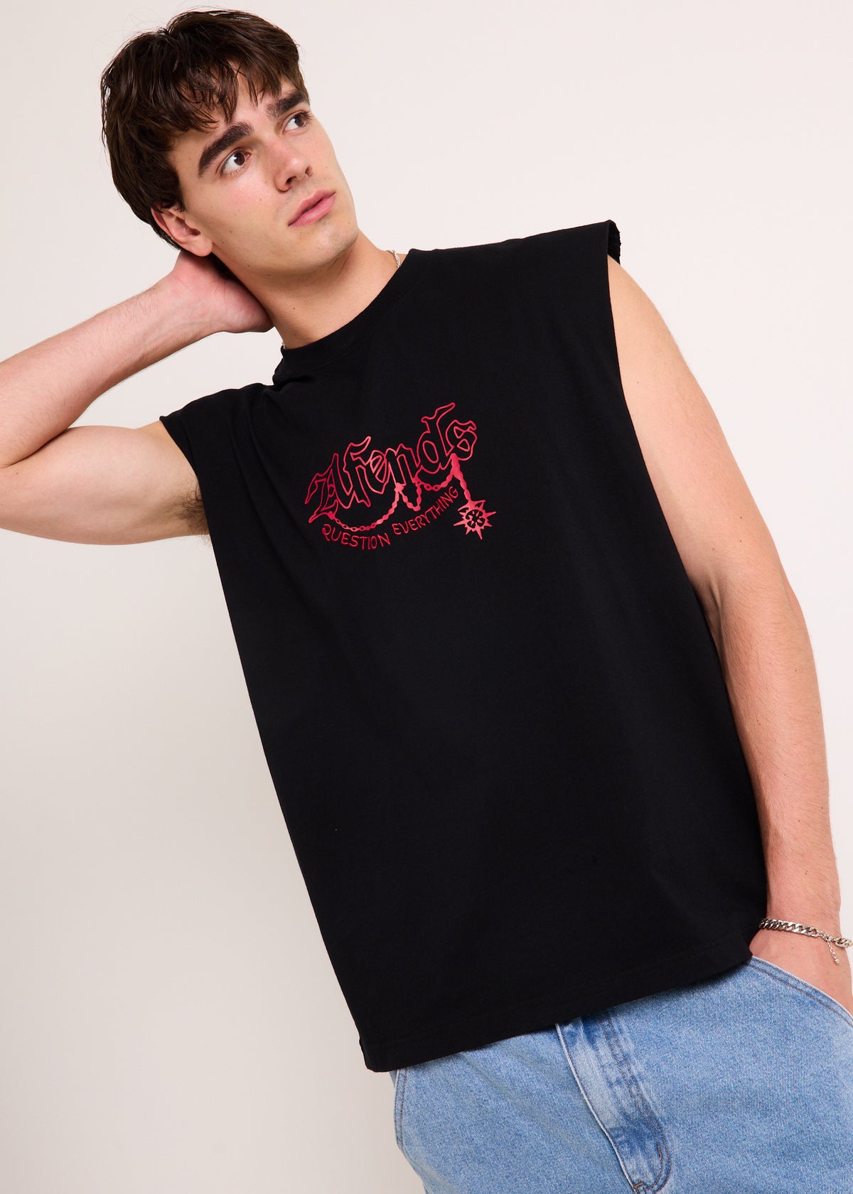 Ballz Sleeveless Tee WASHED BLACK