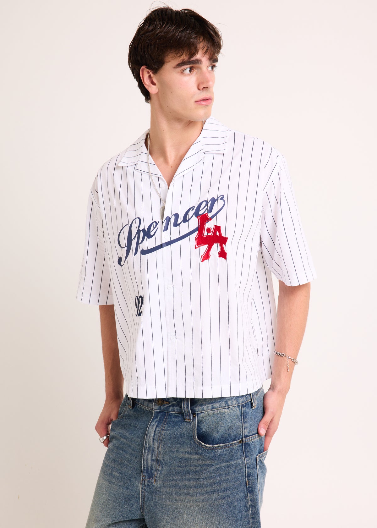 La Baseball Shirt WHITE