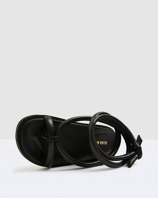 Soki Leather Sandals Black BLACK