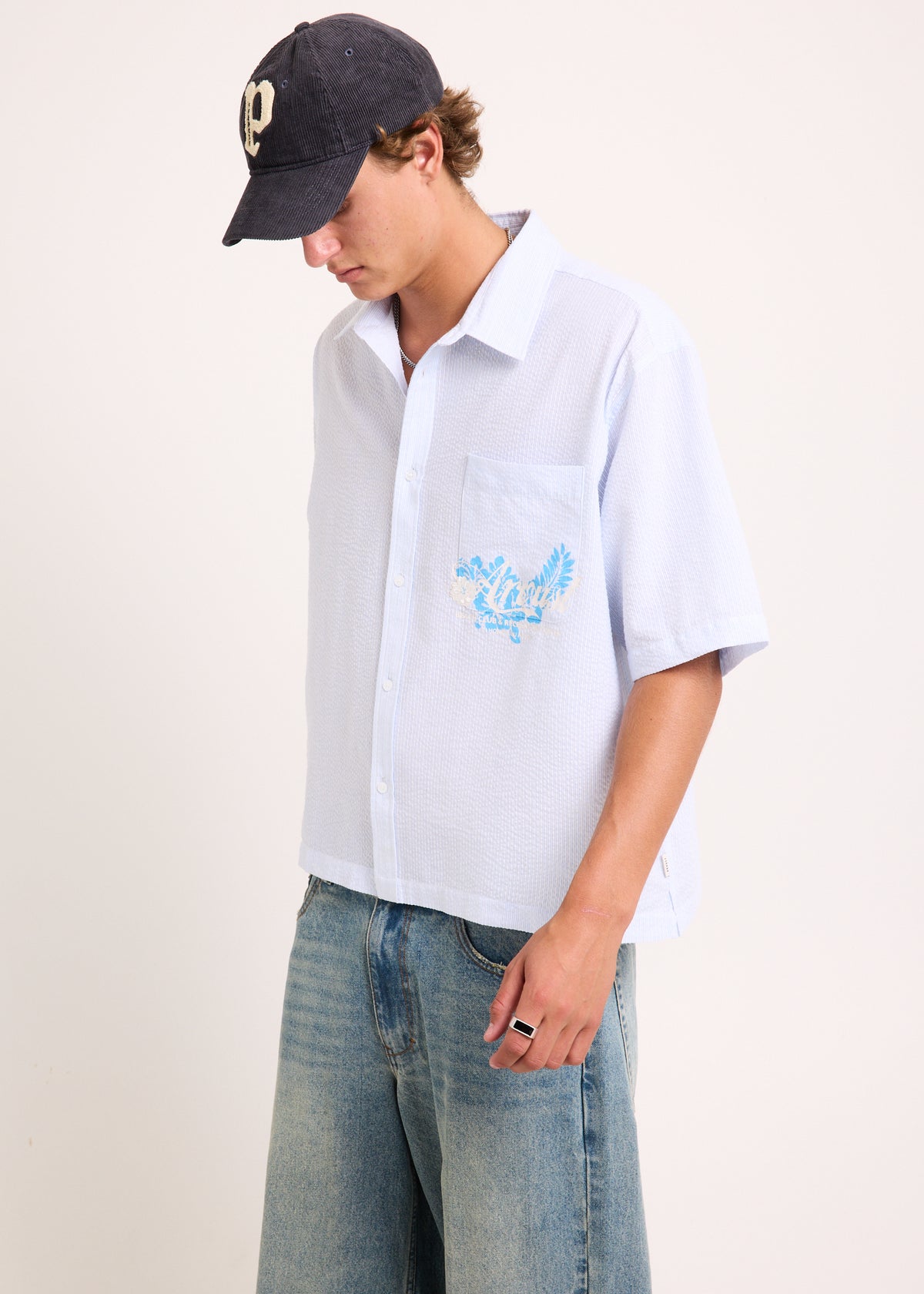Beach Club Short Sleeve Shirt BLUE