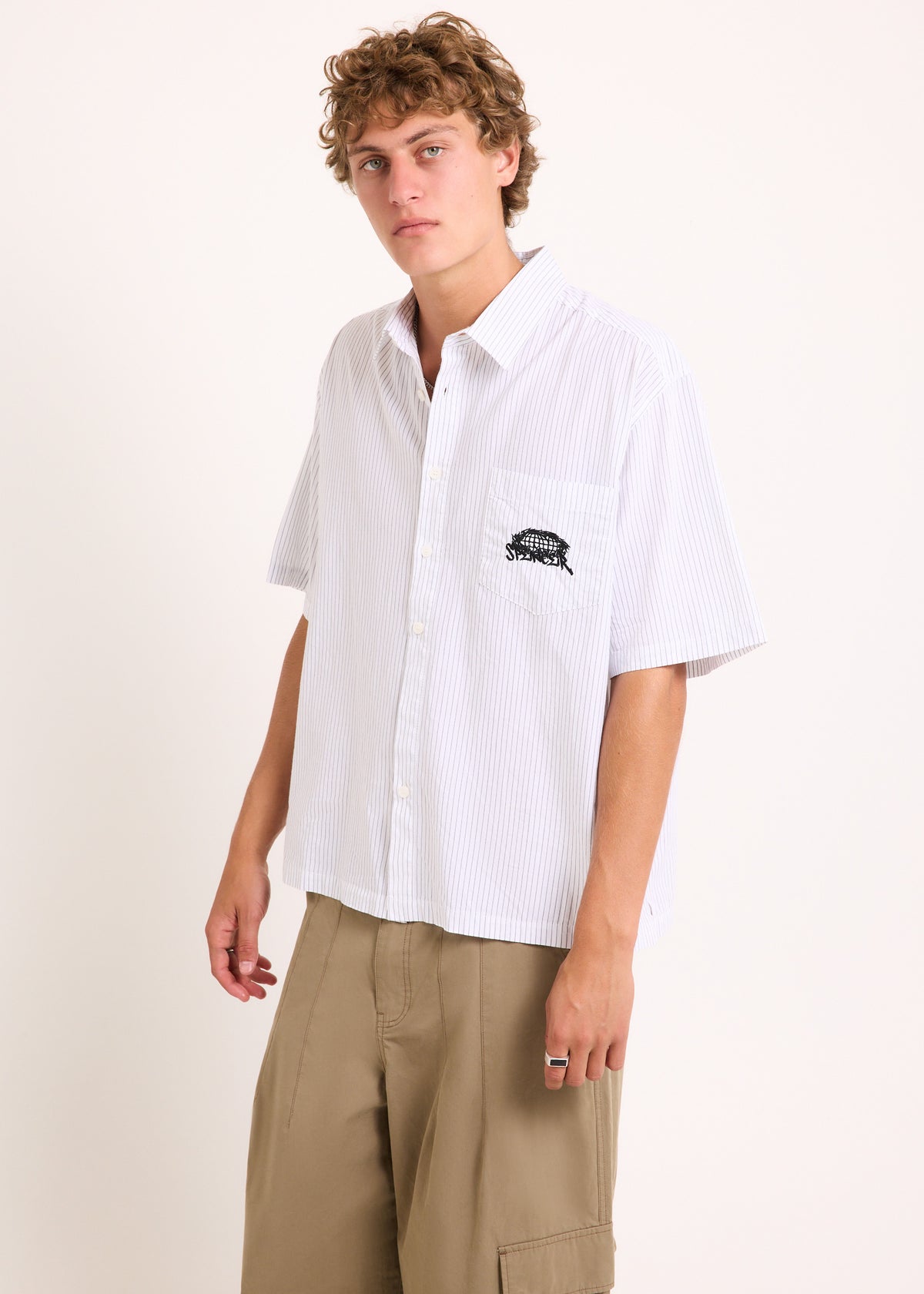 Supply Global Short Sleeve Shirt WHITE/BLACK