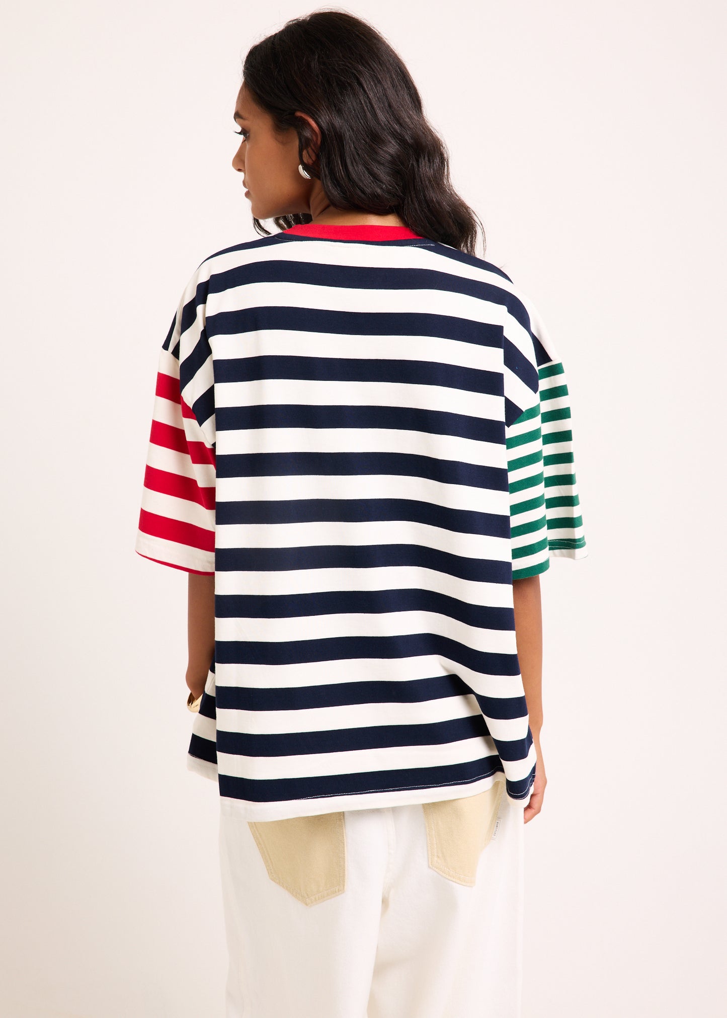 Fitzroy Stripes Oversized Short Sleeve T-Shirt