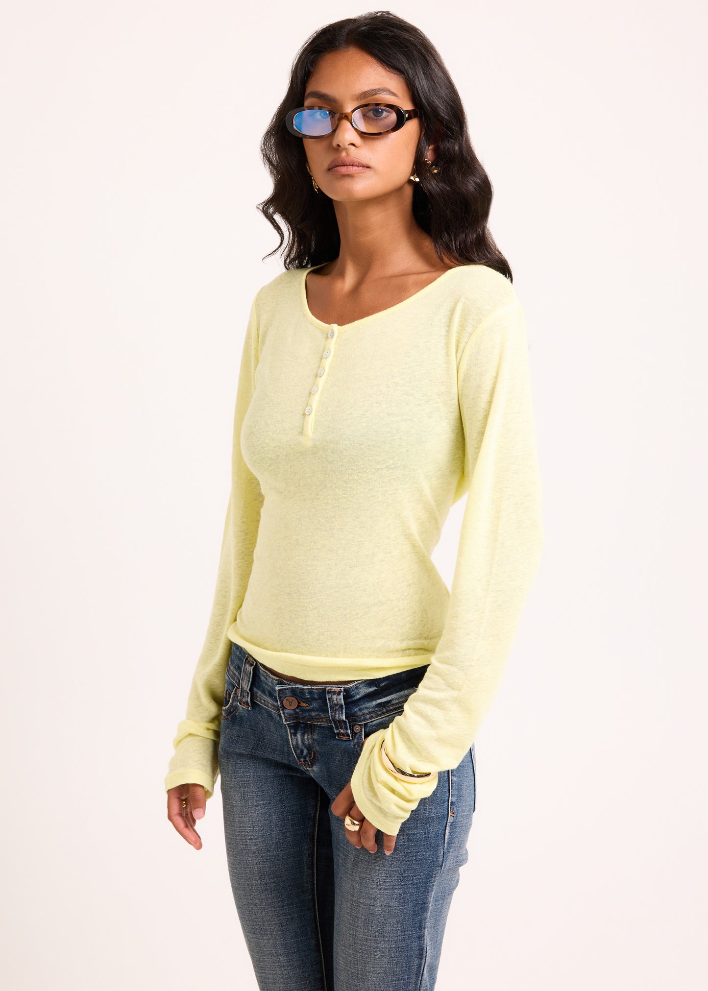 Delta Sheer Long Sleeve Top