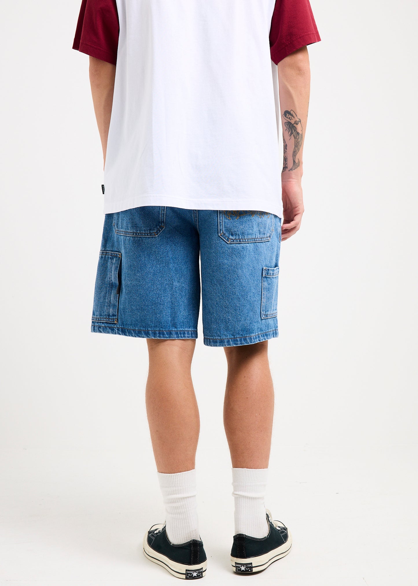Scorched Harper Denim Baggy Fit Carpenter Shorts