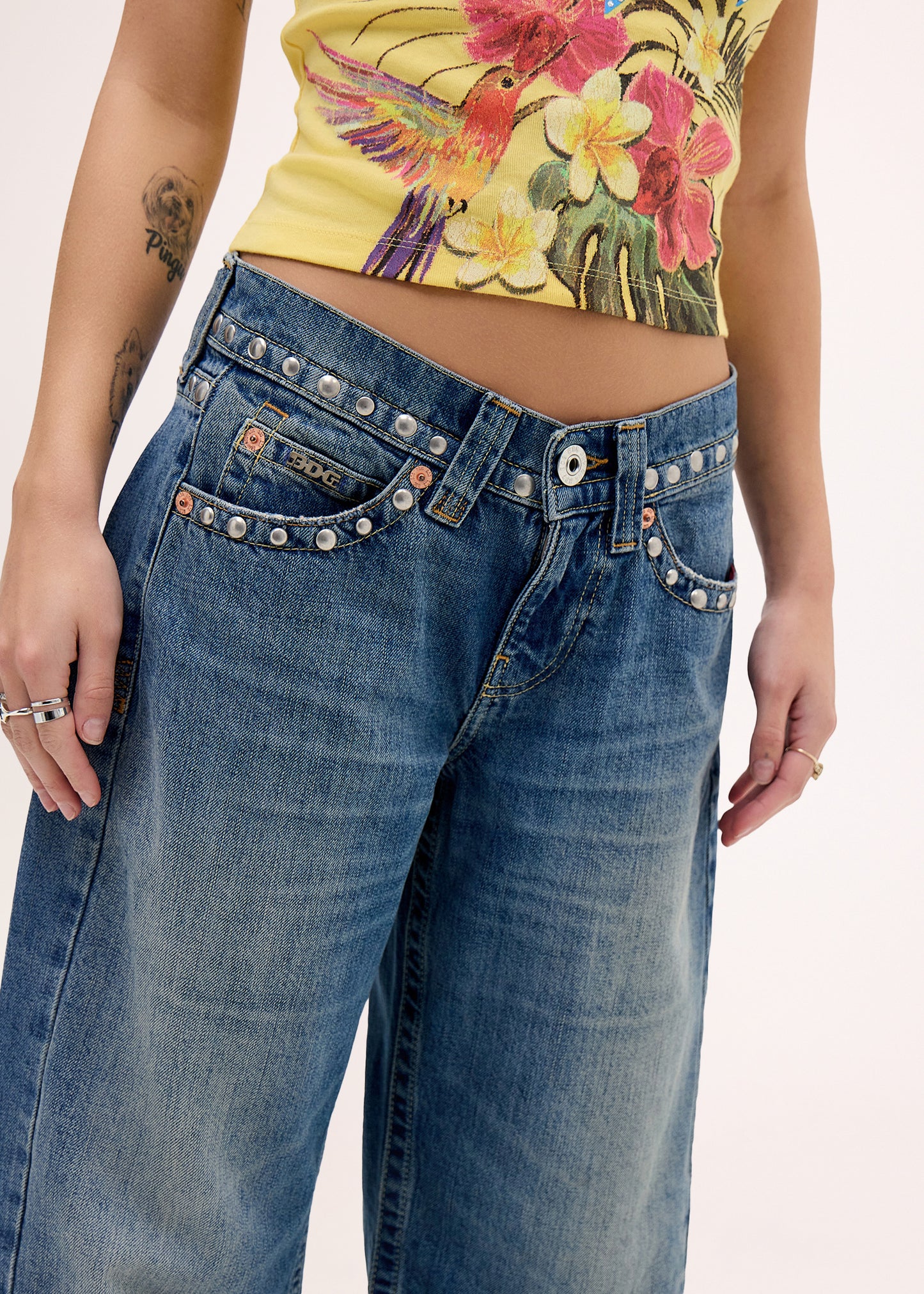 BDG Kayla Studded Low-Rise Jeans