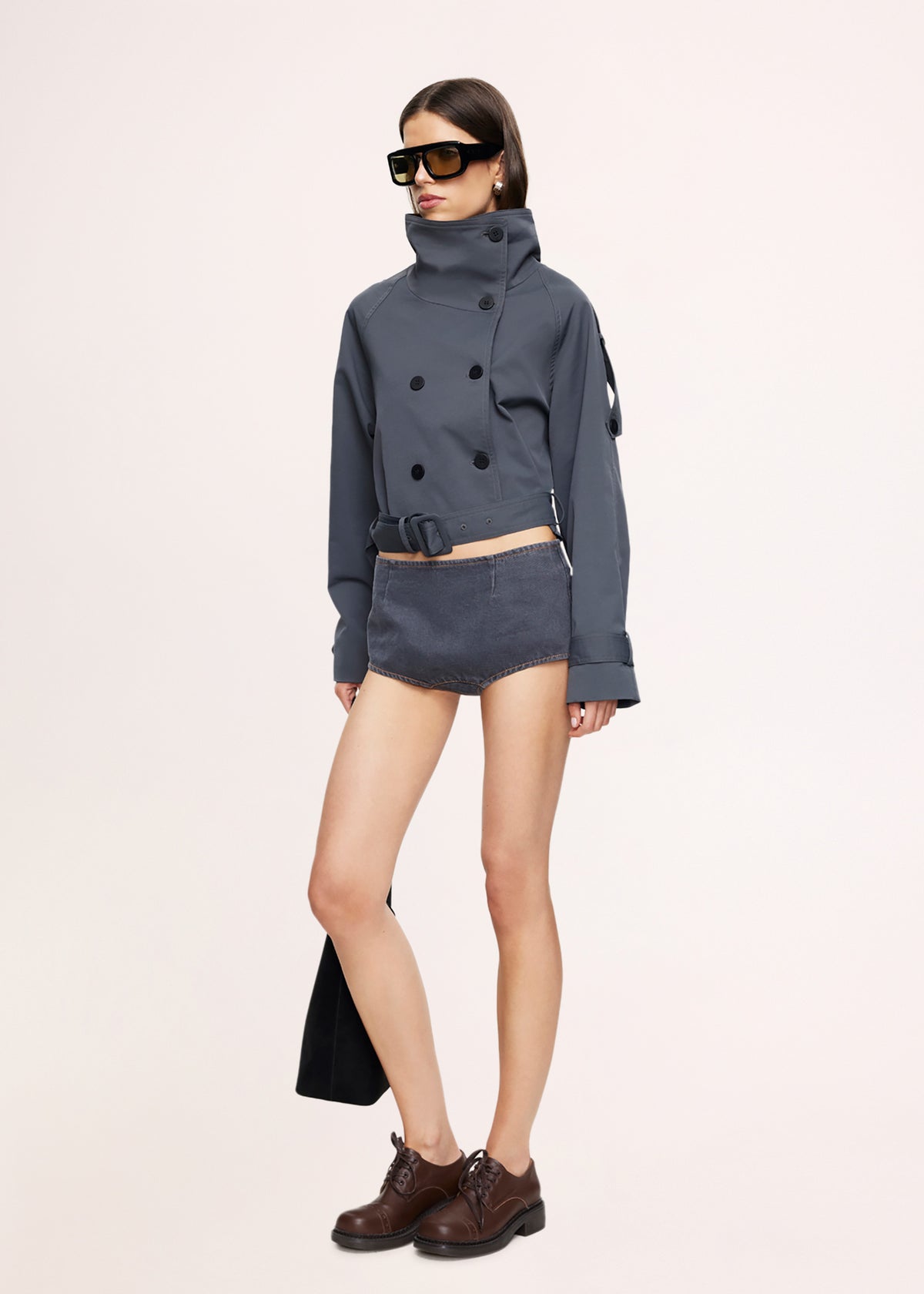 Blanc Cropped Trench OLIVE