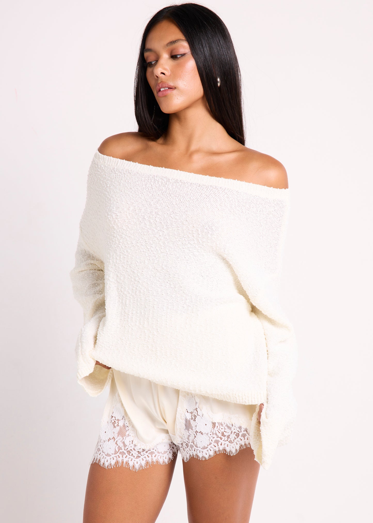 Sully Boucle Off Shoulder Knit Top