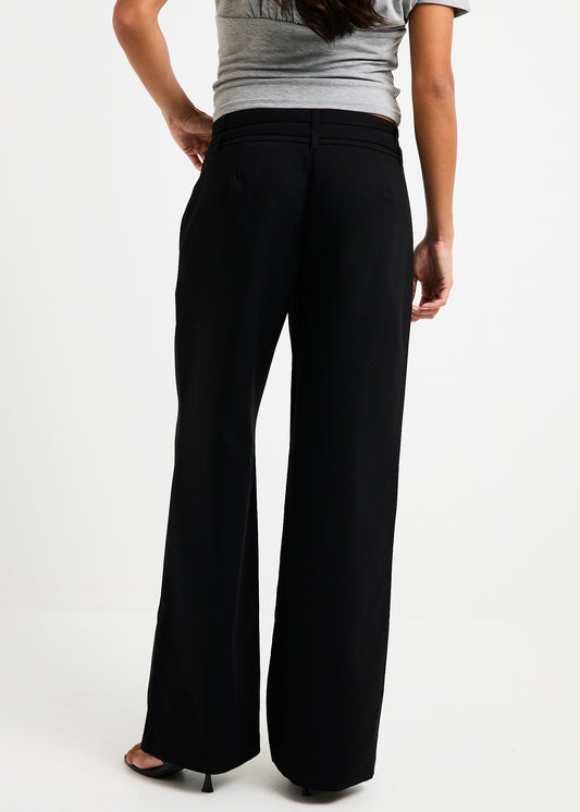 Renelle Belt Detail Pants BLACK