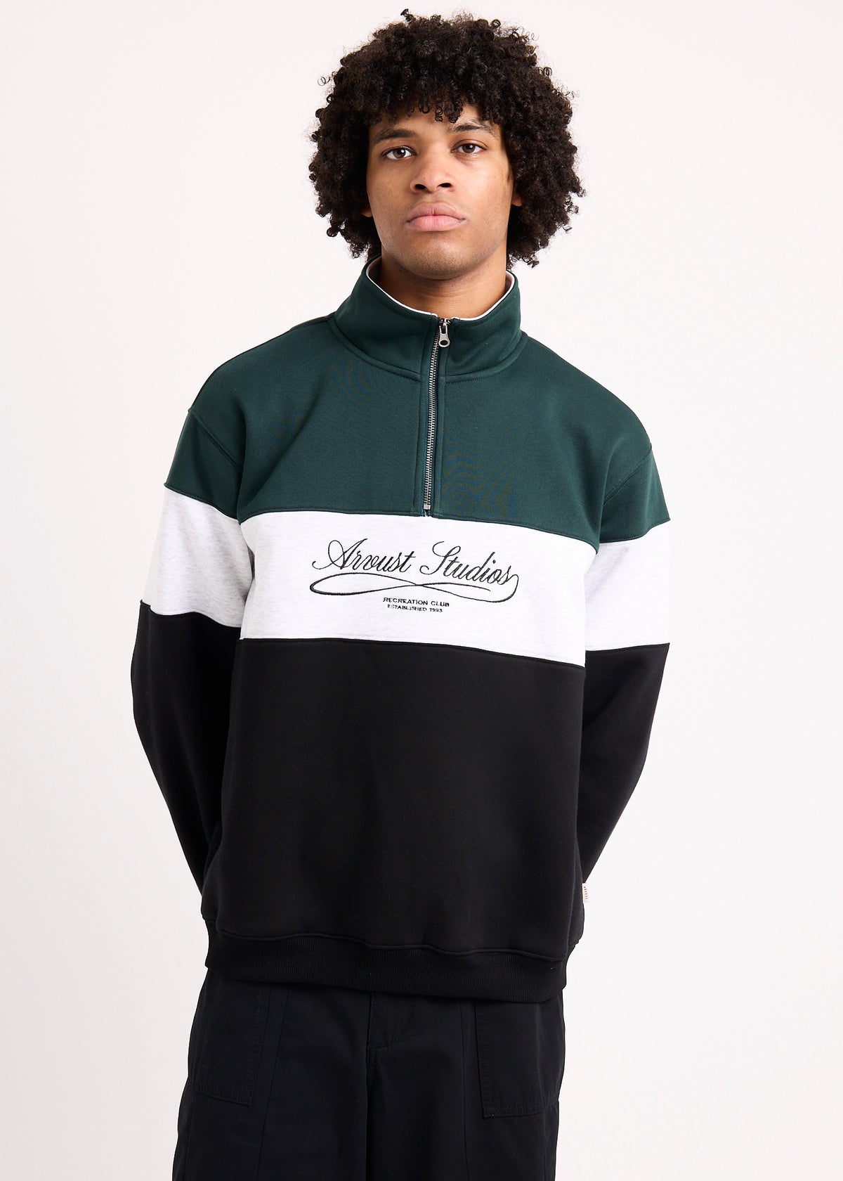 College Quarter Zip Jacket GREEN