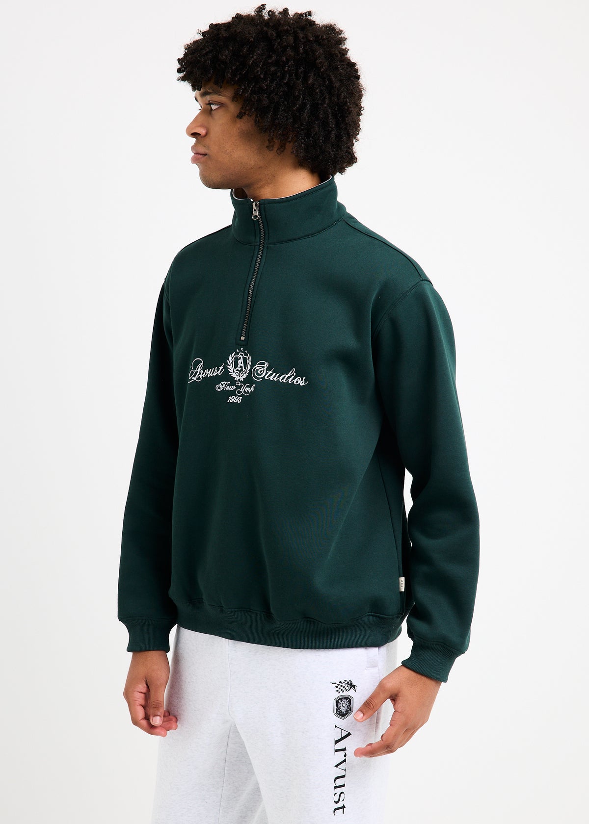 Studious Quarter Zip GREEN