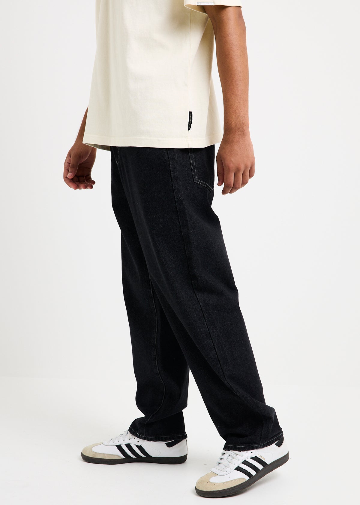 Aim Baggy Denim Jeans BLACK