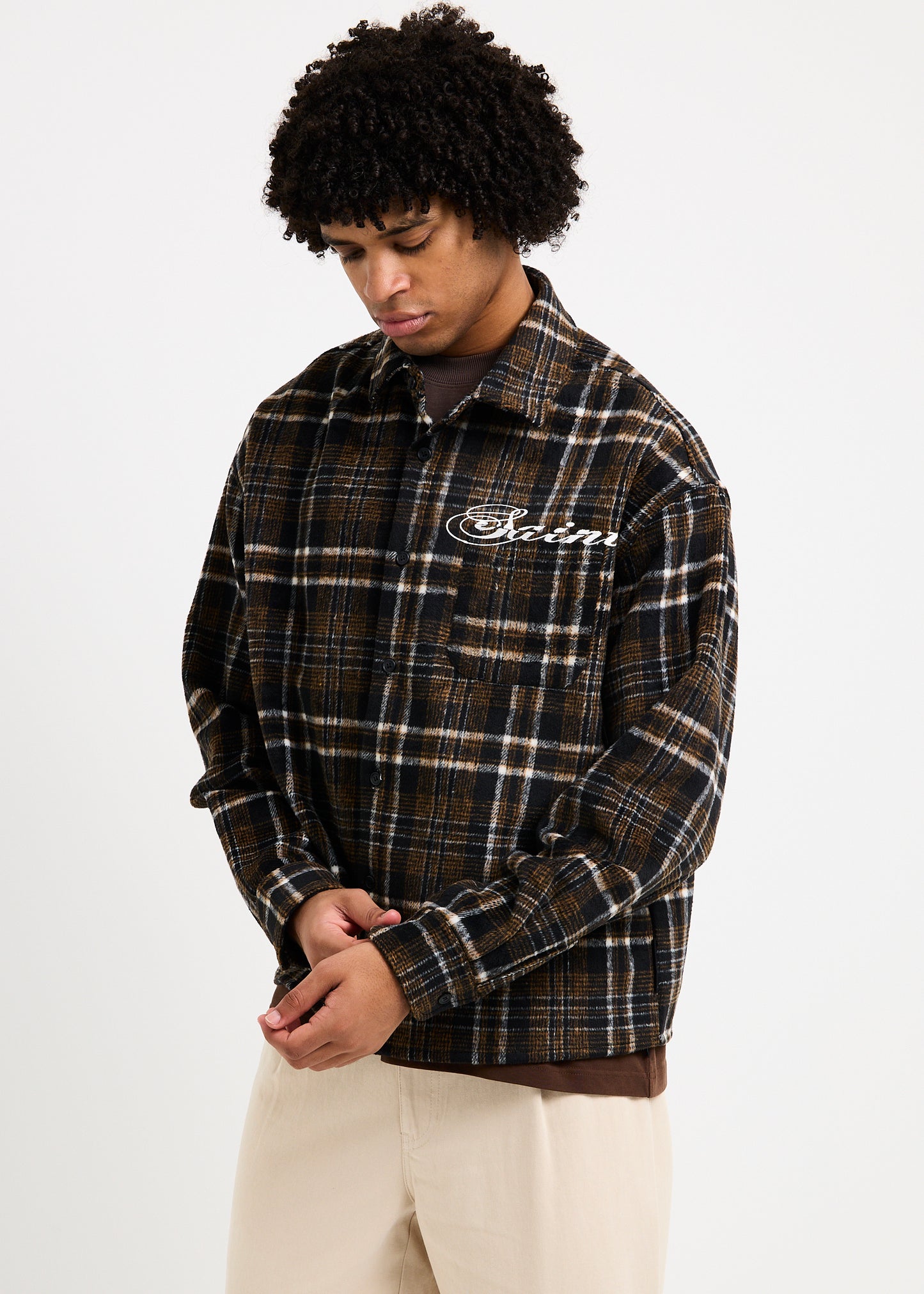 Script Long Sleeve Flannel