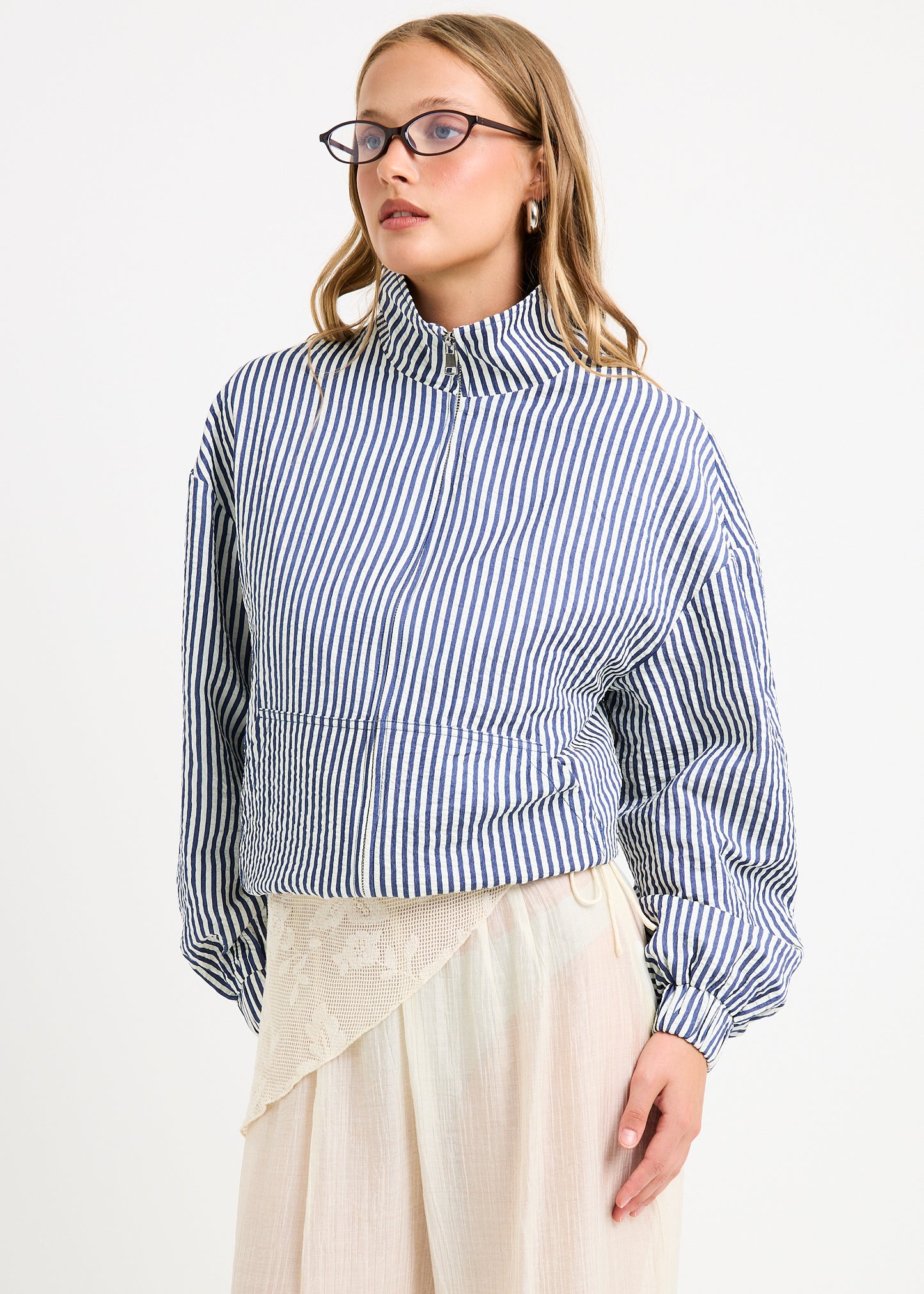 Adelaide Stripe Windbreaker