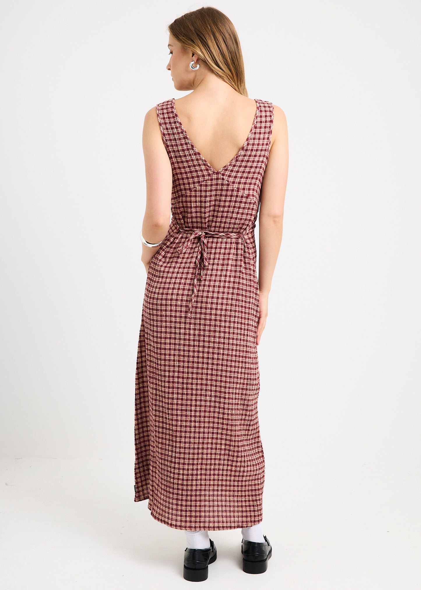 Capricorn Seersucker Midi Dress