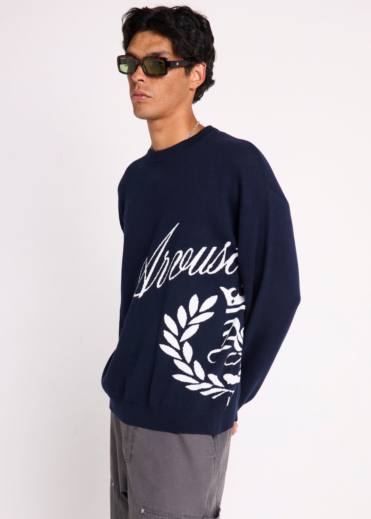 Academic Crew Knit Jumper NAVY