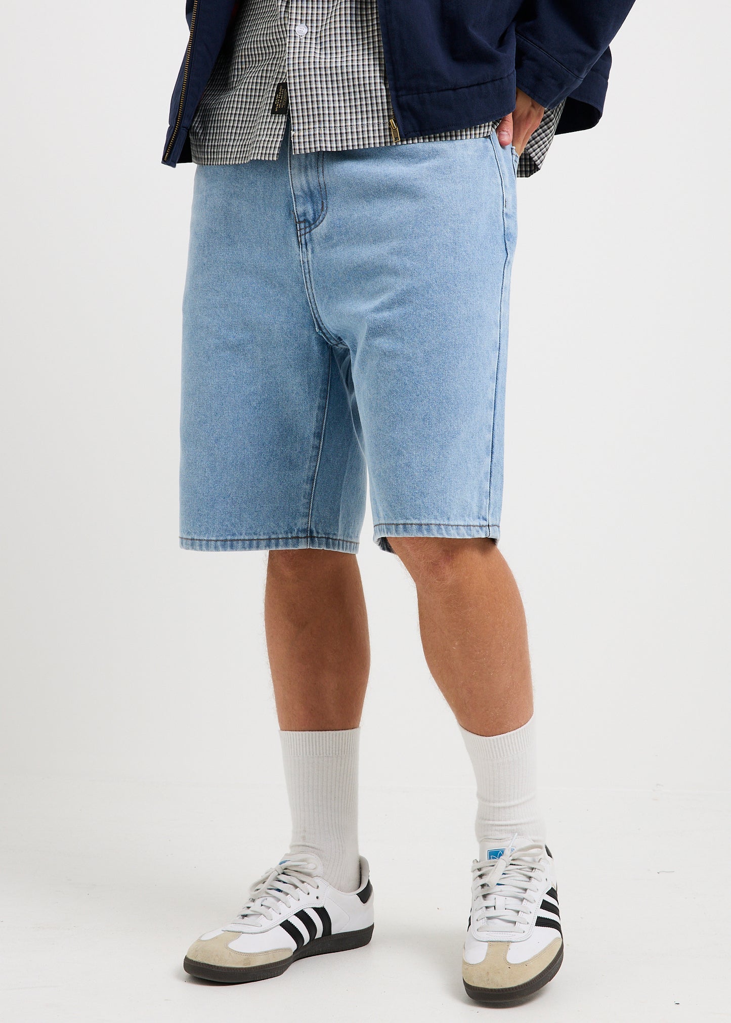 EMB 5-Pocket Denim Shorts