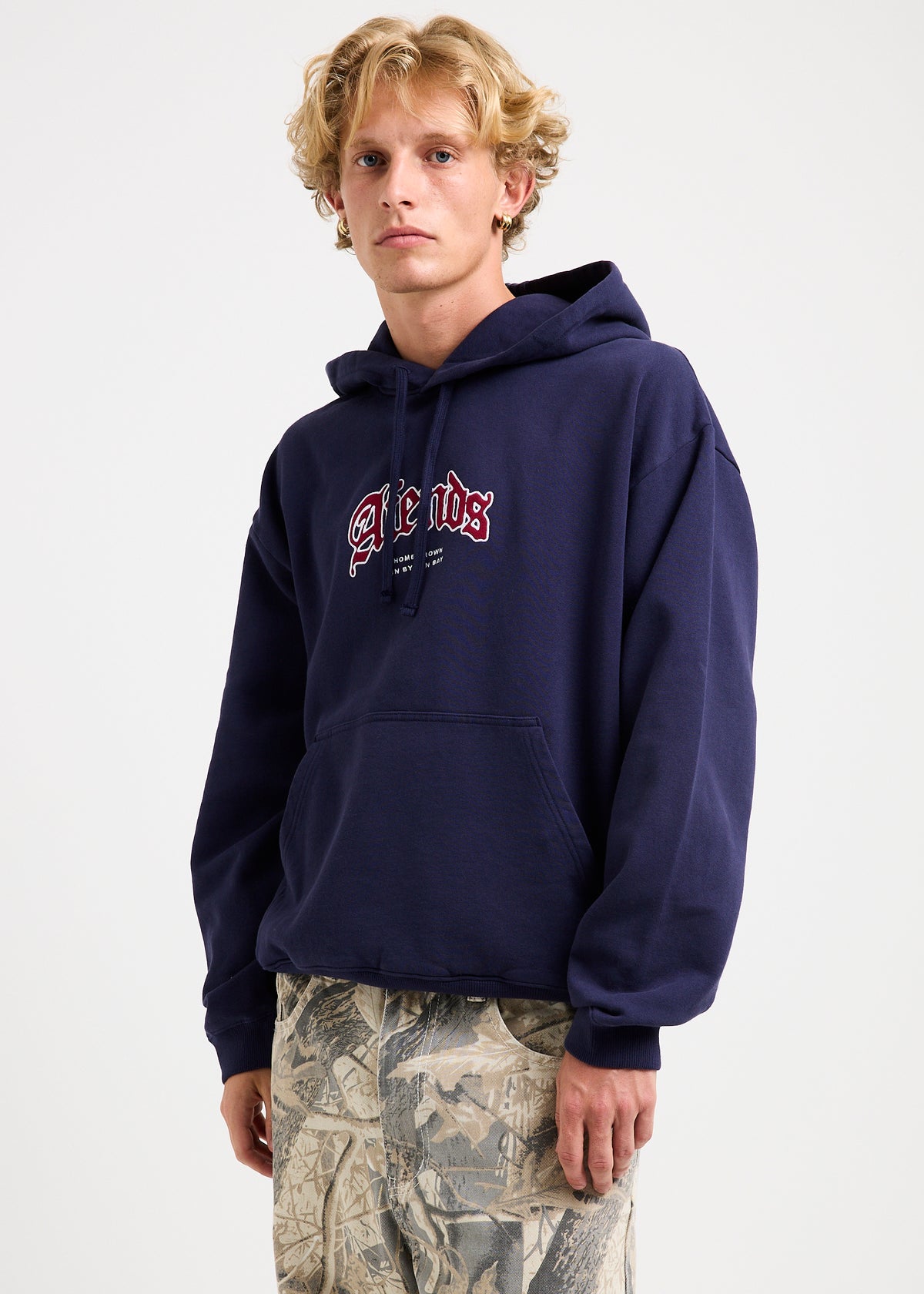 Home Pull On Hoodie WASHED DEEP SEA