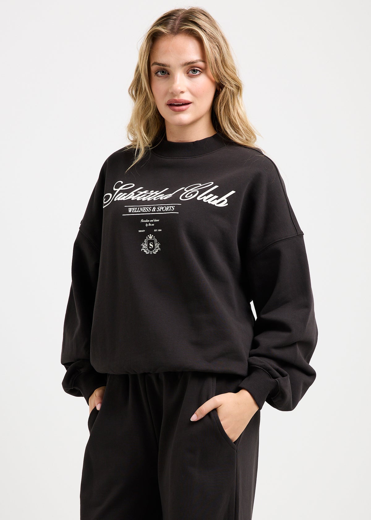 Recreation Crew Neck Jumper CHARCOAL