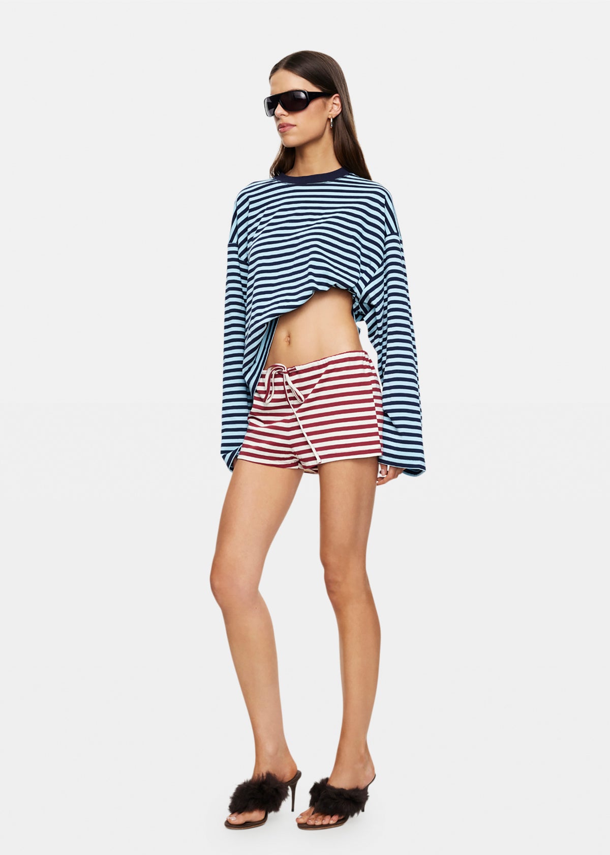 Bloom Long Sleeve Stripe Top NAVY SEA STRIPE