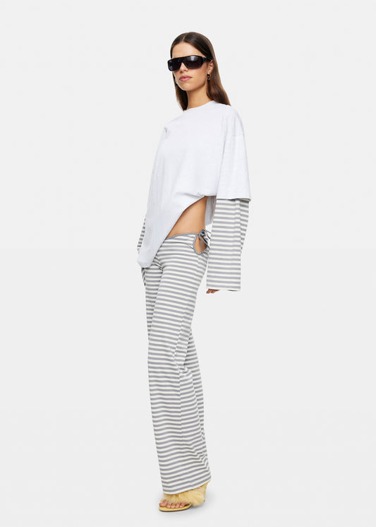 Bloom Tie Pants ASH STRIPE