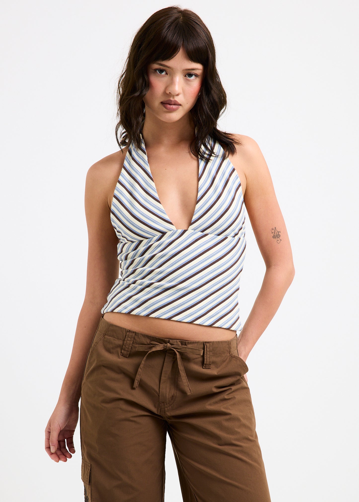 Danni Stripe Halter Top