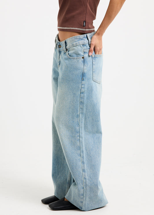 Elise Low Wide Denim Jeans MIAMI BLUE