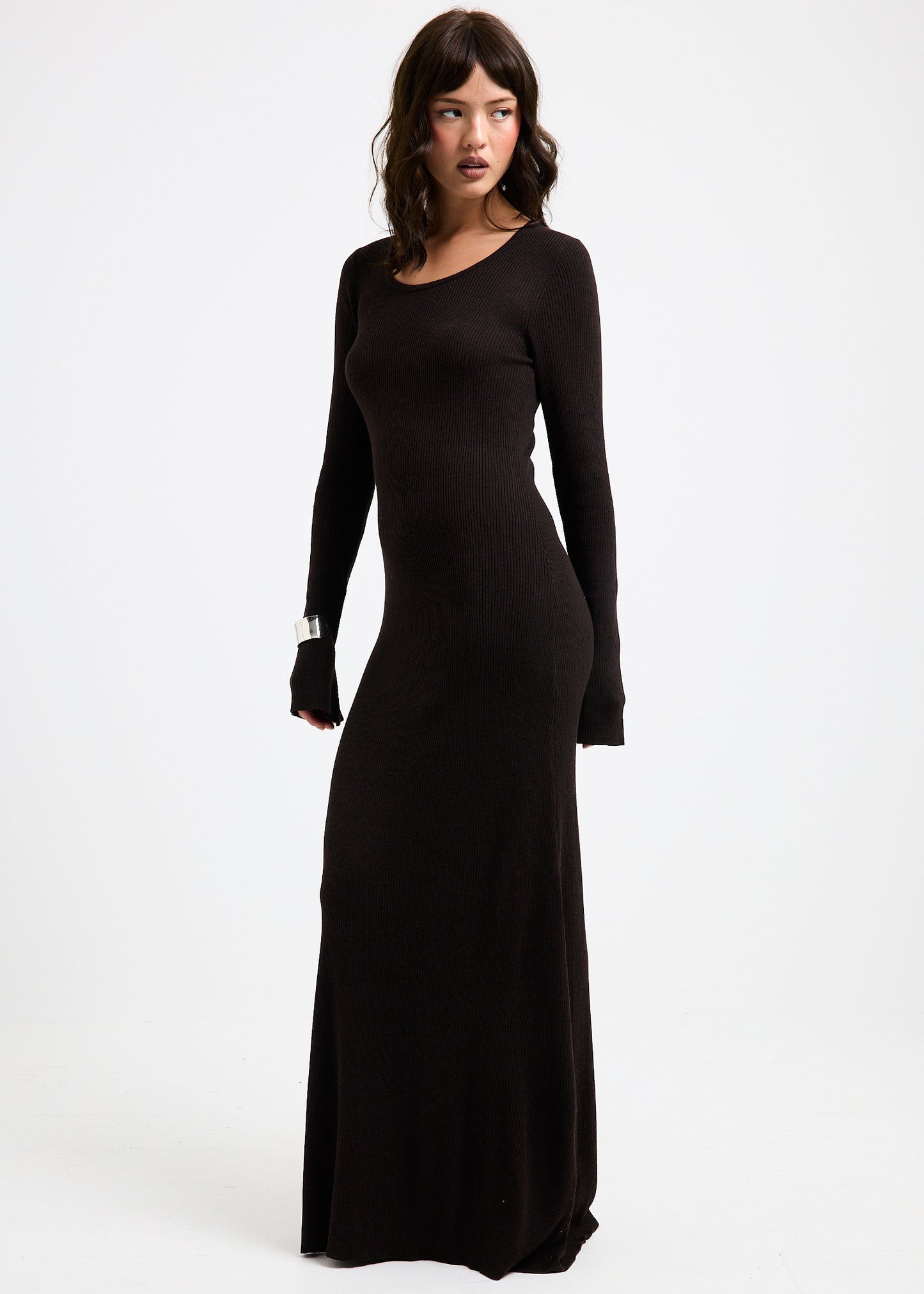 Virginia Long Sleeve Knit Maxi Dress