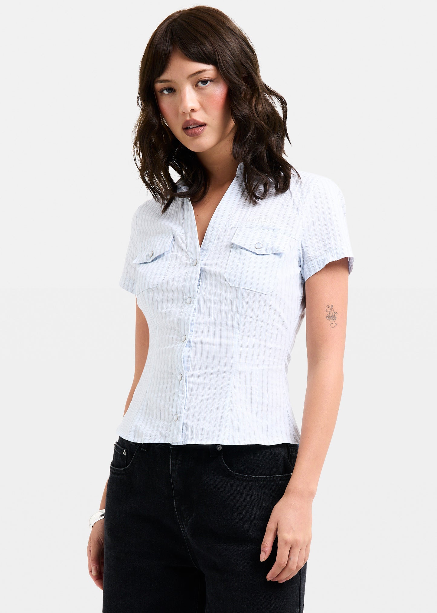 Blake Stripe Popper Shirt