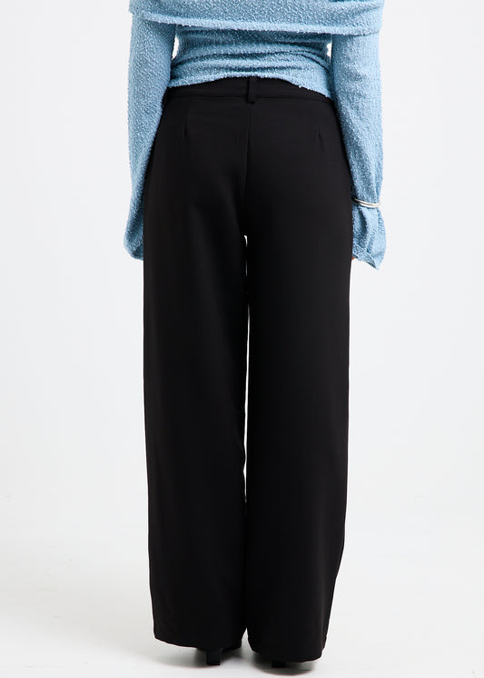 Aubrey Mid Straight Pants BLACK