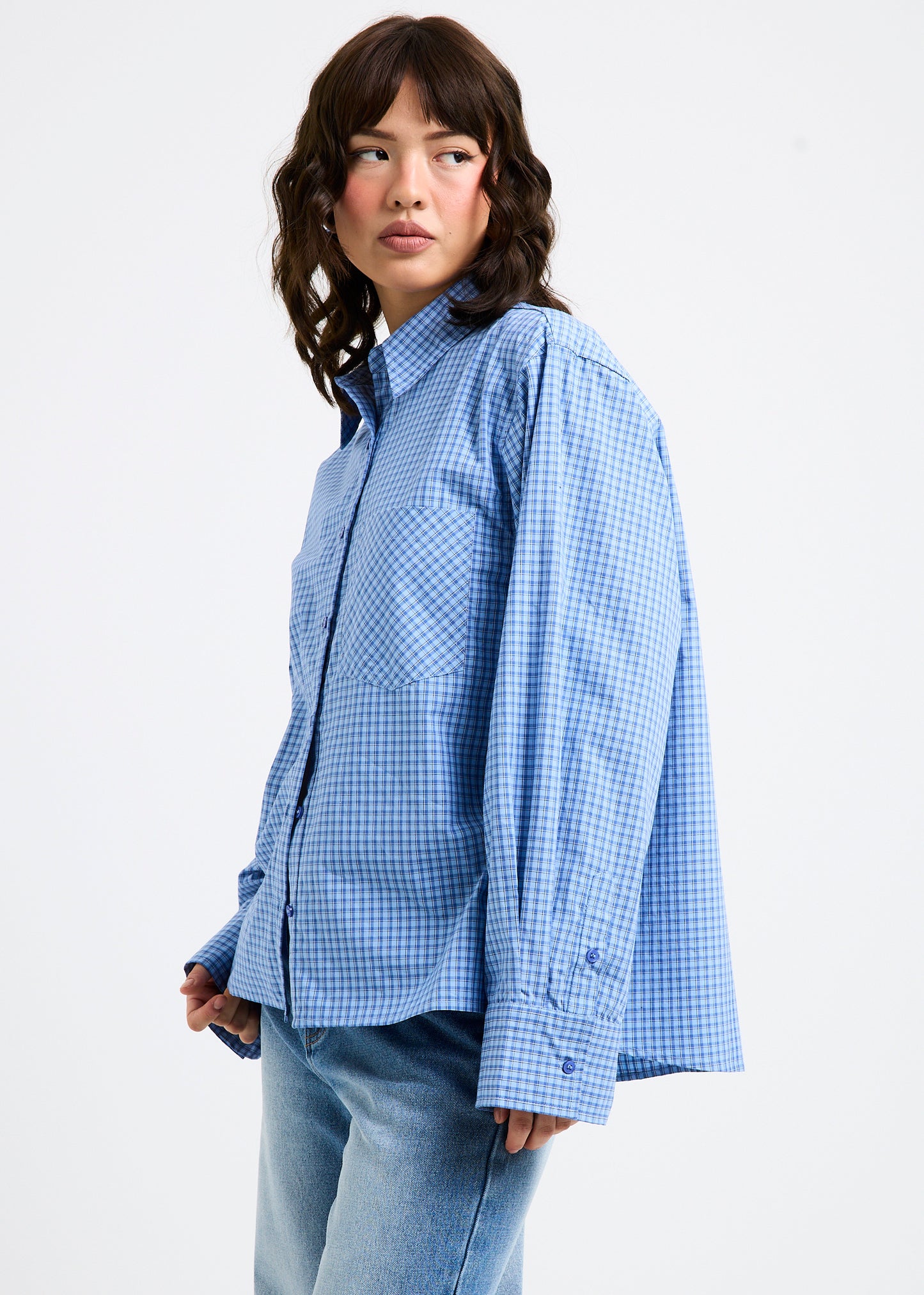 Savannah Plaid Long Sleeve Oversized Shirt