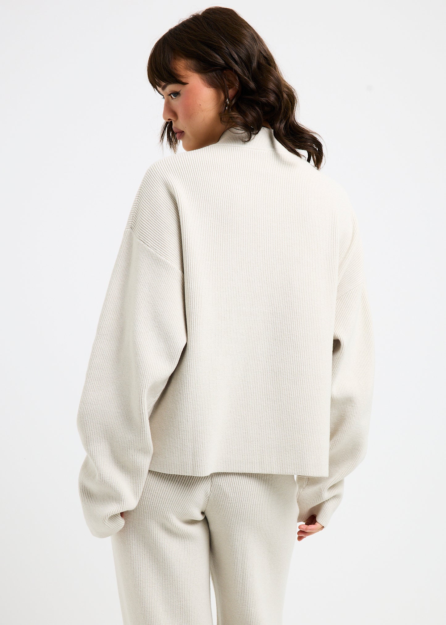 Agnes Rib Double Zip Through Jacket