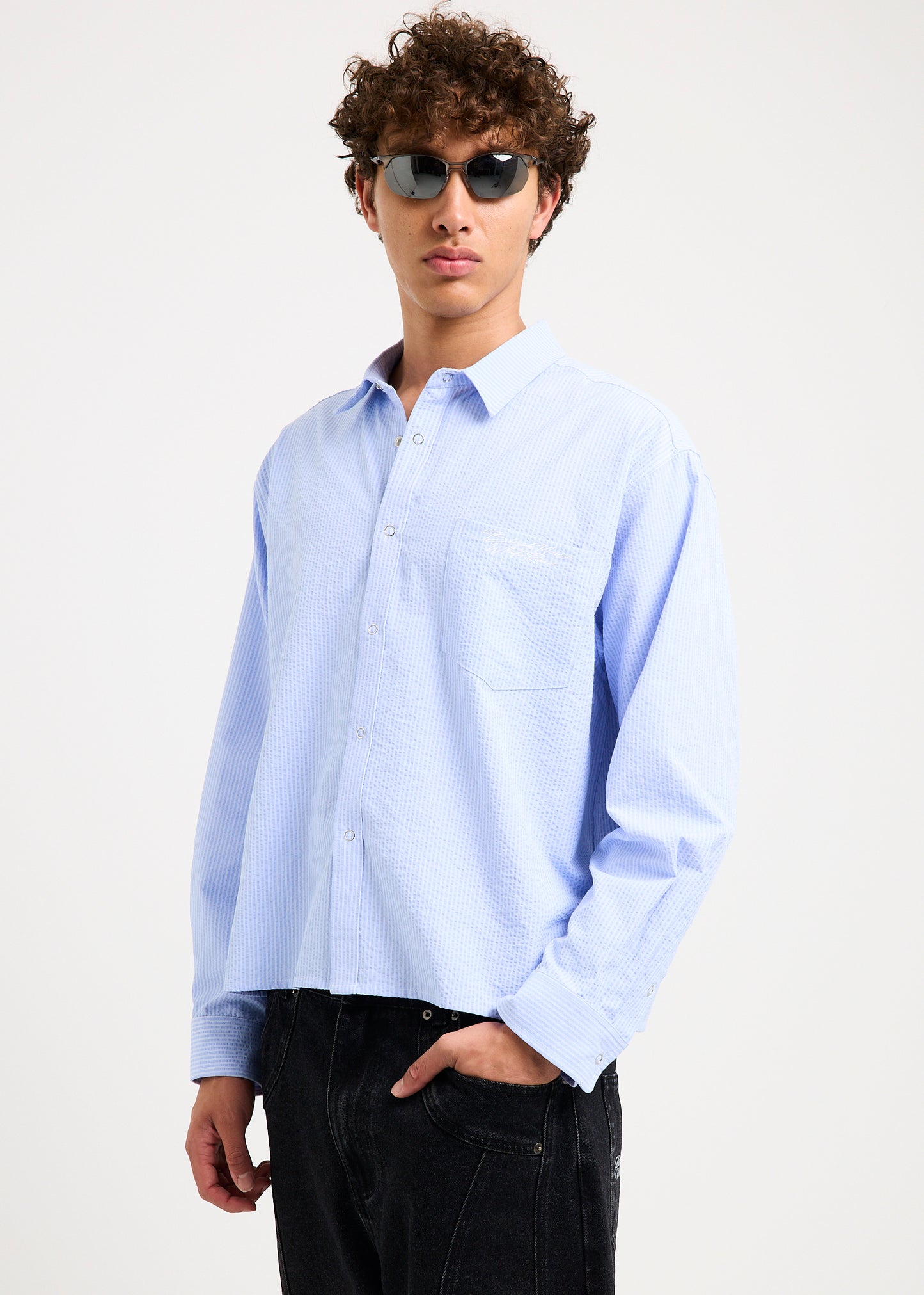 Crinkle Long Sleeve Shirt