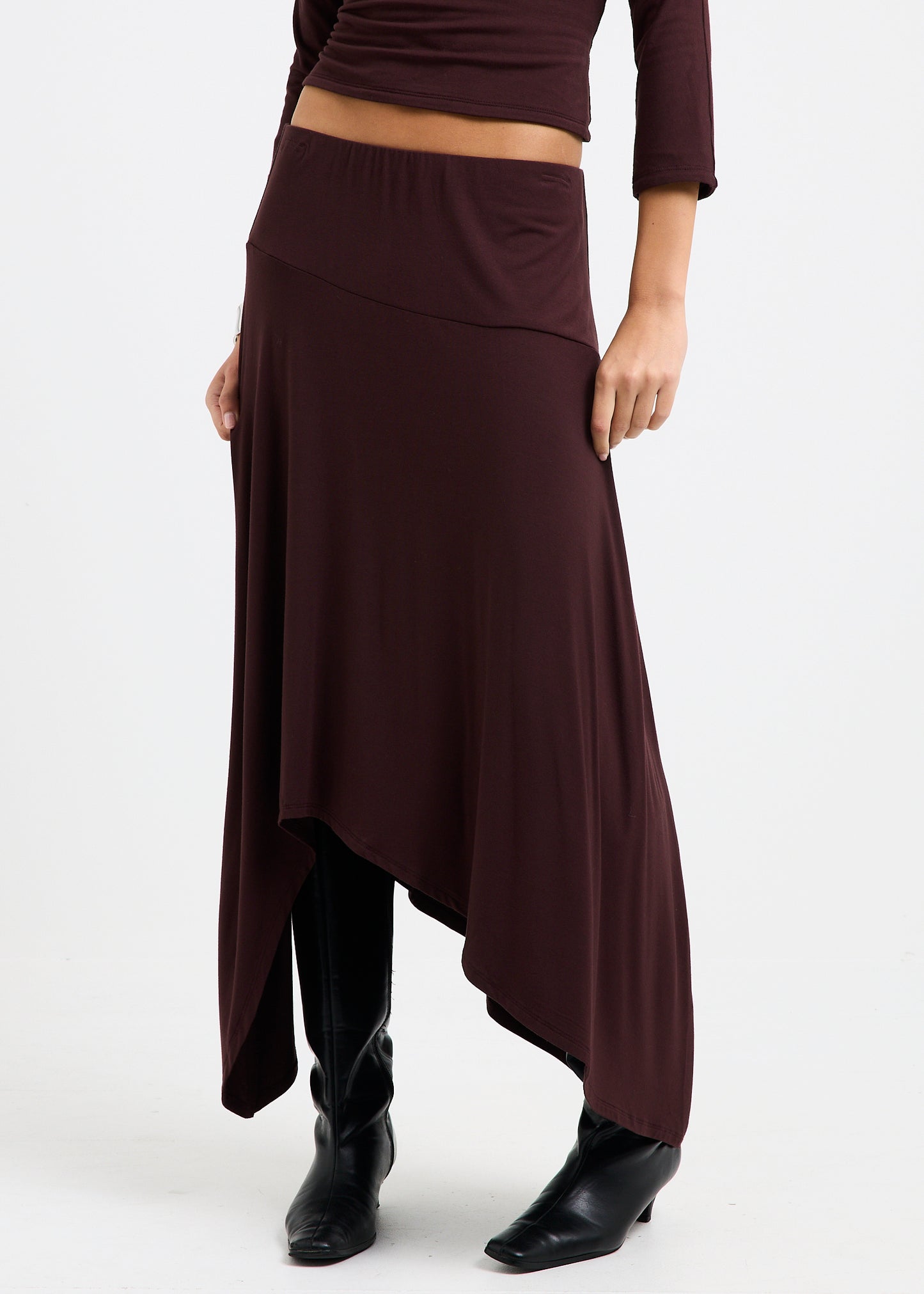 Sage Handkerchief Maxi Skirt