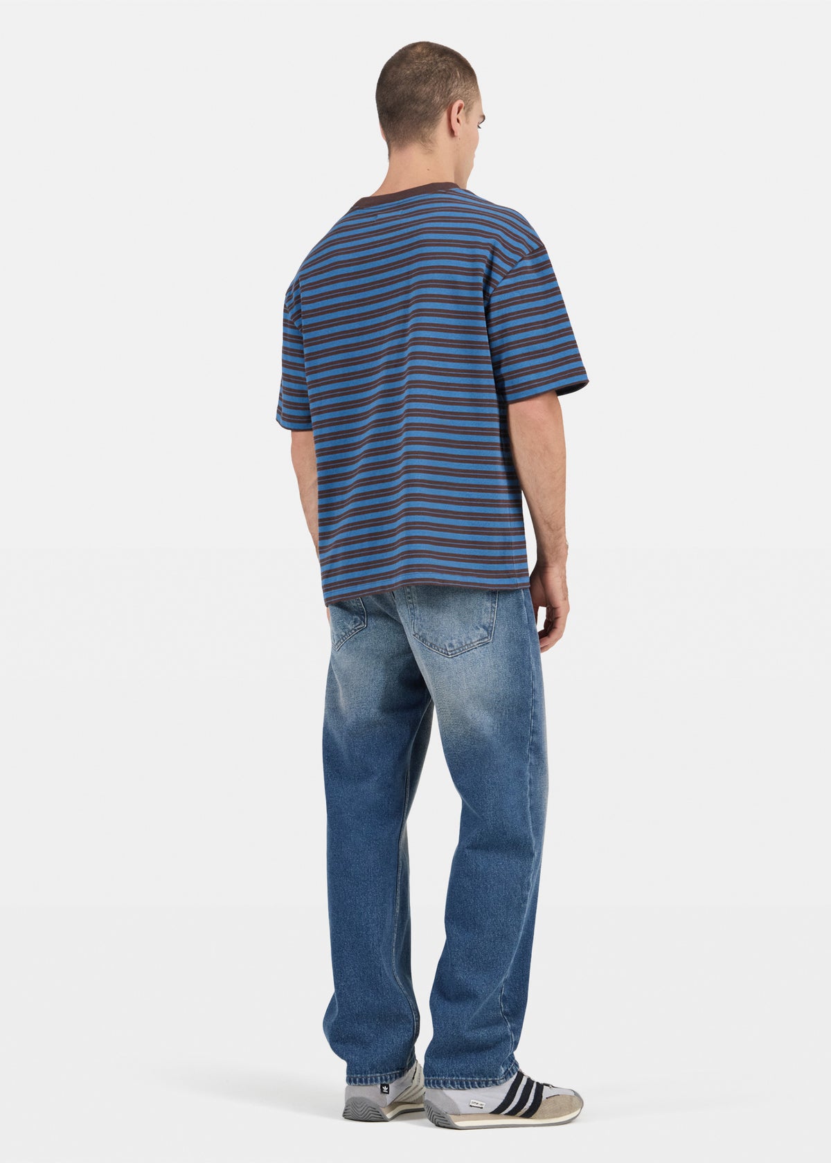 Stripe T-Shirt BROWN EARTH/BLUE