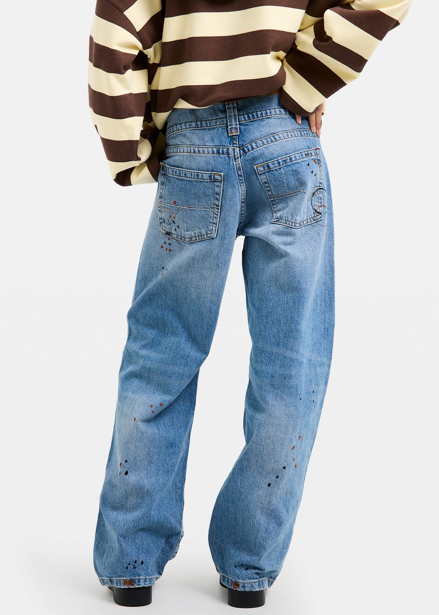 BDG Kayla Paint Splatter Low-Rise Denim Jeans
