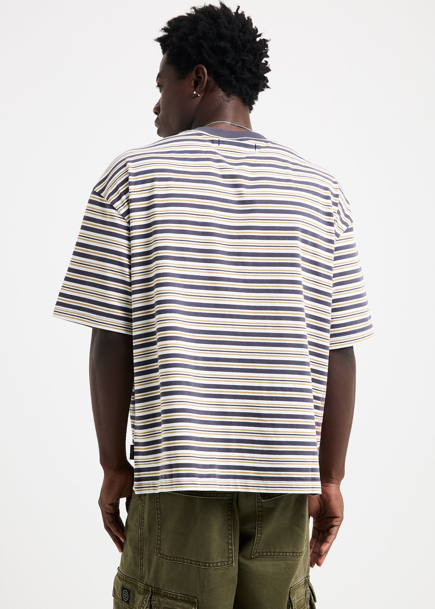 Vonte Printed Striped T-Shirt