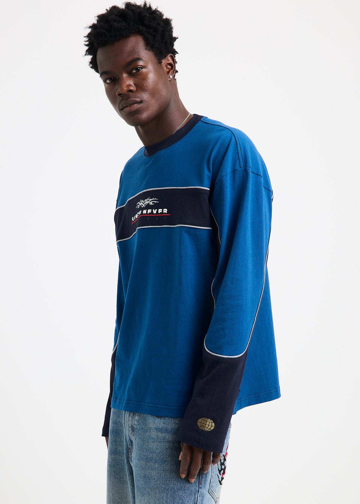 Era Long Sleeve Panel Tee BLUE NAVY