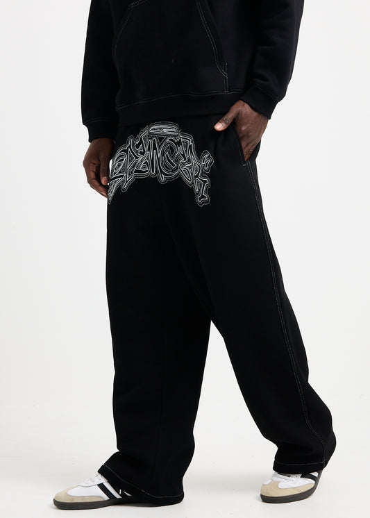 Dome Baggy Track Pants BLACK