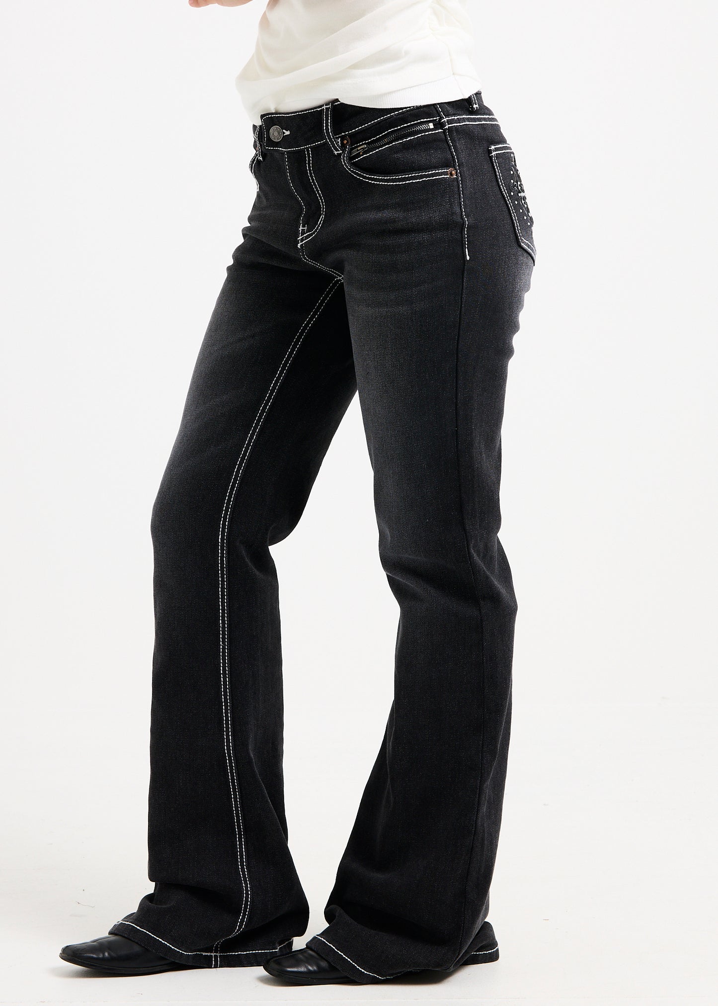 Melrose Y2K Low Flare Denim Jeans