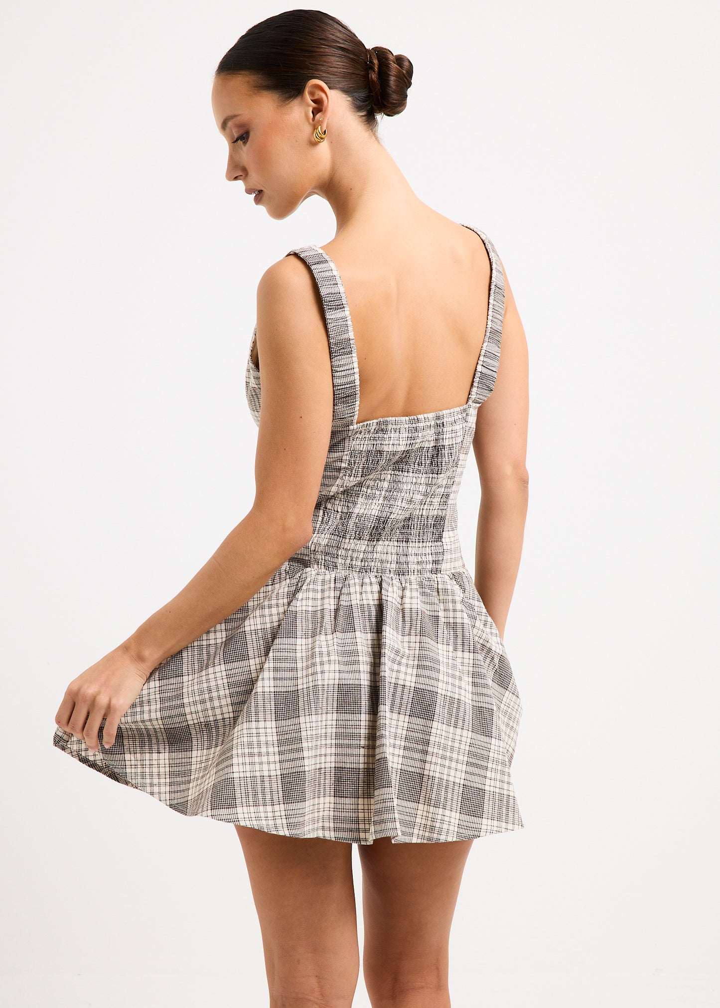 Guava Shirred Mini Dress