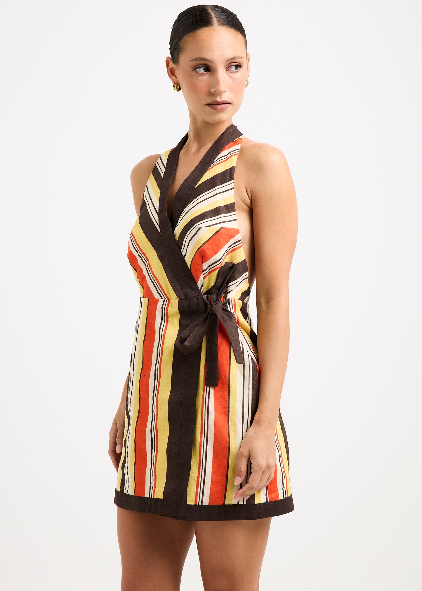 Abilene Halter Wrap Mini Dress
