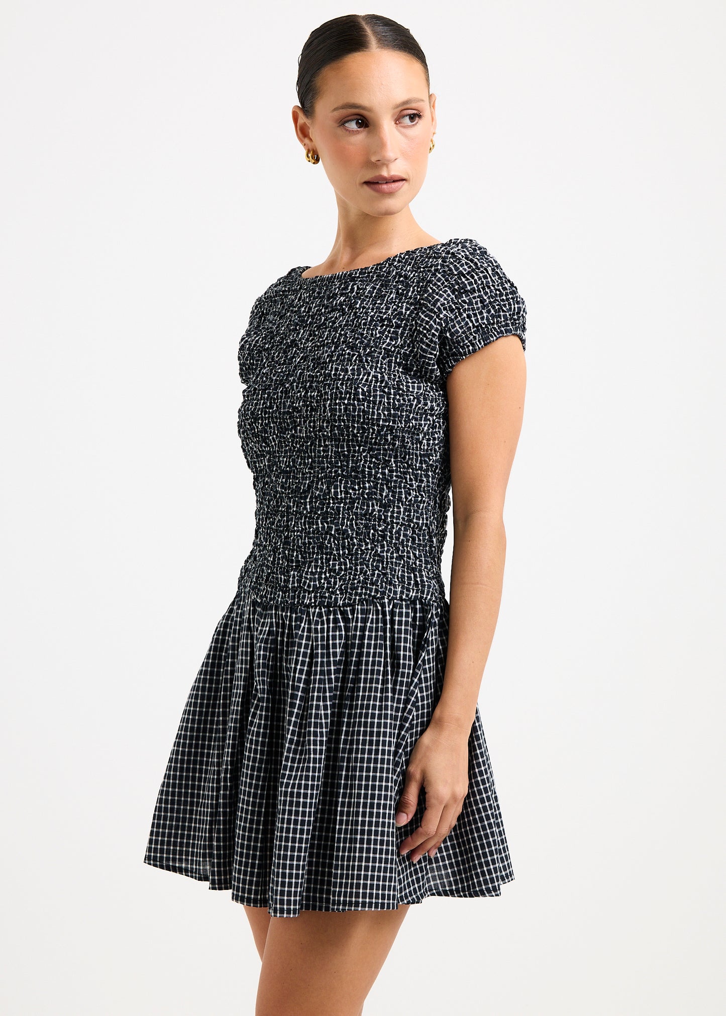 Adari Smocked Mini Dress