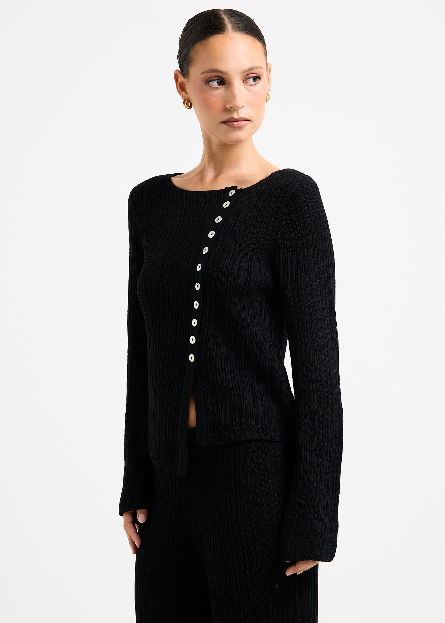 Ireland Off Shoulder Ribbed Ls Top