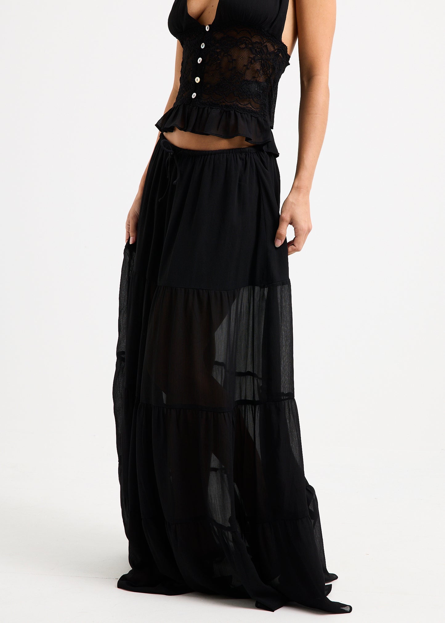 Narissa Ruffle Maxi Skirt
