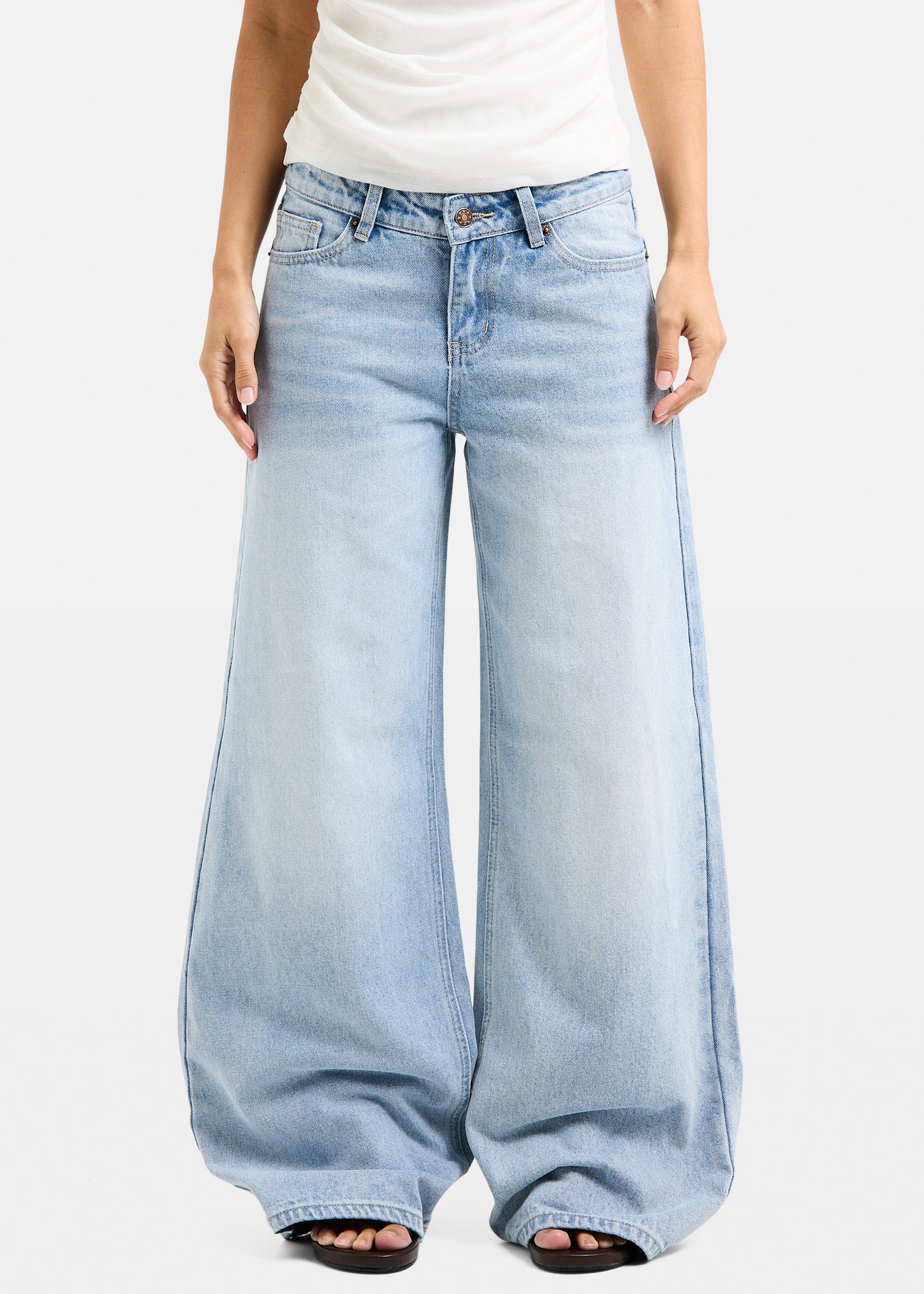 Cindy Low Wide Denim Jeans