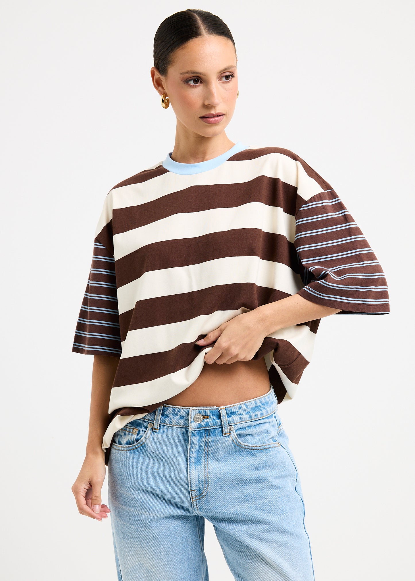 Fitzroy Stripes Oversized Short Sleeve T-Shirt